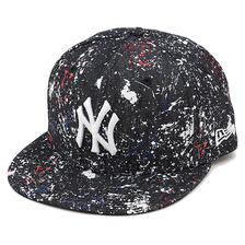 NEW ERA 59FIFTY NY SPLASH PAINT CAP BLACK DENIM/SNOW WHITE 11404780画像