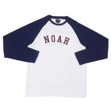 Noah RAGLAN TOP WHITExNAVY画像