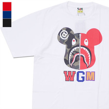 A BATHING APE &times; MEDICOM TOY SHARK BE@R TEE 1D23-110-916画像