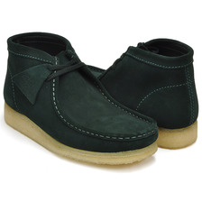 Clarks WALLABEE BOOT GREEN SUEDE 26122237画像