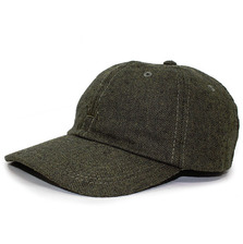 STUSSY HERRINGBONE TWEED WOOL CAP OLIVE 131634画像