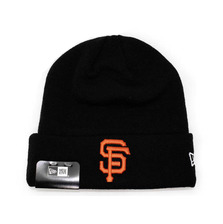 NEW ERA SAN FRANCISCO GIANTS BASIC CUFF KNIT BEANIE BLACK FFNESFG438画像