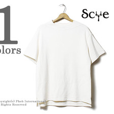 Scye 18/1空紡糸 スムース チューブラー(丸胴) クルーネック ヘビーウェイト Tシャツ 1117-21109画像