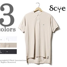 SCYE BASICS 40/1鹿の子 ヘンリーネックシャツ 5117-21576画像