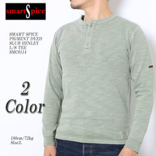 smart Spice PIGMENT DYEDSLUB HENLEY L/S TEE SMC0114画像