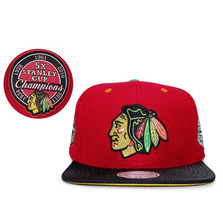 Mitchell & Ness CHICAGO BLACKHAWKS 12-13 STANLEY CUP SNAPBACK REDxBLACK LVMNCBH072画像