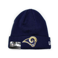 NEW ERA ST. LOUIS RAMS BASIC CUFFED KNIT BEANIE NAVY FFNELAR014画像
