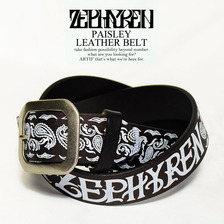 Zephyren PAISLEY LEATHER BELT画像