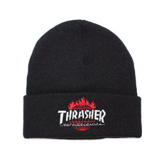HUF &times; THRASHER TDS BEANIE BLACK BN65M01画像