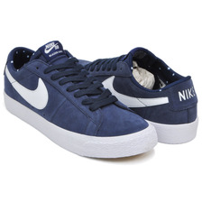NIKE SB BLAZER ZOOM LOW OBSIDIAN / WHITE - GUM LIGHT BROWN 864347-419画像