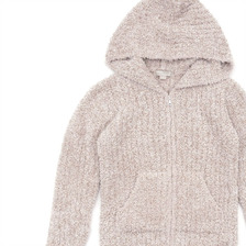 BAREFOOT DREAMS for Ron Herman RIBBED HOODIE WHITE/LINEN/STONE画像