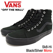 VANS Sk8-Hi Black/Silver Mono VN-0A38GEMX5画像