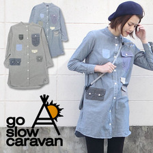 go slow caravan シャンブレーポケットクレイジーワンピース 303409画像