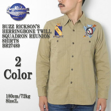 Buzz Rickson's HERRINGBONE TWILL SQUADRON REUNION SHIRTS BR27489画像
