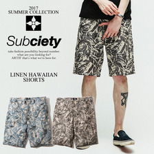 Subciety LINEN HAWAIIAN SHORTS 102-02045画像