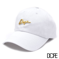DOPE 24K SCRIPT LOW CAP WHITE画像