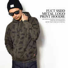 FUCT SSDD METAL LOGO PRINT HOODIE 48301画像