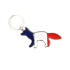 MAISON KITSUNE TRICOLOR FOX METAL KEYRING KUZ8713画像