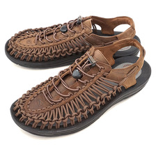 KEEN UNEEK LEATHER MNS Bison/Black 1017199画像