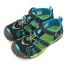 KEEN Seacamp II CNX KIDS YOUTH Black/Blue Danube 1016434画像