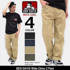 BEN DAVIS Wide Chino 2 Pant WHITE LABEL BDW-5548画像