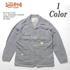 SUGAR CANE 11oz. HICKORY STRIPE WORK COAT SC13824画像