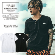 CRIMIE WAPPEN V-NECK POCKET T-SHIRT C1G3-TE14画像