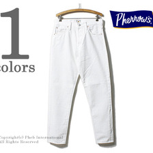 Pherrow's 17S-440W ホワイトデニム アンクル丈ジーンズ画像