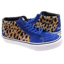 Supreme &times; VANS Leopard Velvet Sk8-Mid Pro ROYAL画像