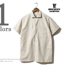 WAREHOUSE Lot 3091 S/S OPEN COLLAR SHIRTS チェック画像