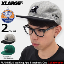 X-LARGE &times; Ebbets Field Flannels Walking Ape Strapback Cap M17A9108画像