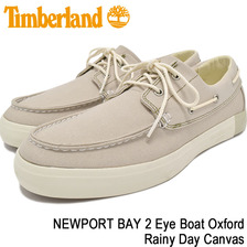 Timberland NEWPORT BAY 2 Eye Boat Oxford Rainy Day Canvas A1GTQ画像