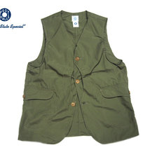 POST OVERALLS #1512 ROYAL TRAVELER COTTON BROADCLOTH VEST/olive画像