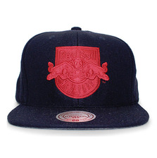 Mitchell & Ness NEW YORK RED BULLS MELTON PROPER SNAPBACK NAVYxRED LVMNNRB006画像