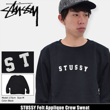 STUSSY Felt Applique Crew Sweat 118228画像