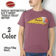 INDIAN MOTORCYCLE S/S T-SHIRT "INDIAN HEAD" IM77627画像