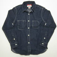 UES INDIGO DENIM WORK SHIRT 500954画像