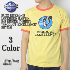 Buzz Rickson's LOCKHEED MARTIN S/S RINGER T-SHIRT "PRODUCT EXCELLENCE" BR77591画像