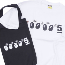 A BATHING APE DSM GINZA 5TH ANNIVERSARY TEE&TOTE WHITE画像