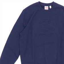 Supreme &times; LACOSTE Pique Crewneck NAVY画像