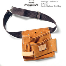 Heritage Leather Co. 5 Pocket Suede Nail and Tool Bag HL-495画像