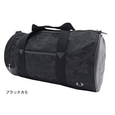 FRED PERRY Jacquard Camo Barrel Bag L1200画像