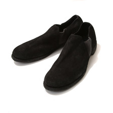 GUIDI SLIPPER BEATLE SOLE LEATHER BUFFALO BLACK 109画像