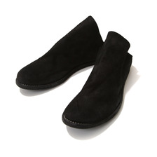 GUIDI SANDAL FLAT SOLE LEATHER KANGAROO -BLACK- E29画像
