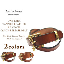 MARTIN FAIZEY OAK BARK TANNED LEATHER 1.25 INCH QUICK RELEASE BELT画像