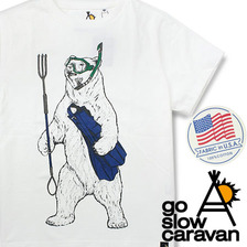 go slow caravan USA コットン 白くまプリント TEE 441986画像
