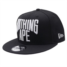 A BATHING APE NYC LOGO NEW ERA SNAP BACK CAP BLACK 1D30-180-002画像