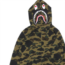 A BATHING APE 1ST CAMO SHARK FULL ZIP HOODIE 1D30-115-008画像