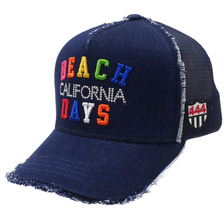YOSHINORI KOTAKE DESIGN BEACH DAYS CALIFORNIA DENIM MESH CAP INDIGO画像