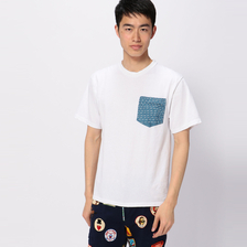 Labrador Retriever ハンドステッチ ポケットTシャツ画像